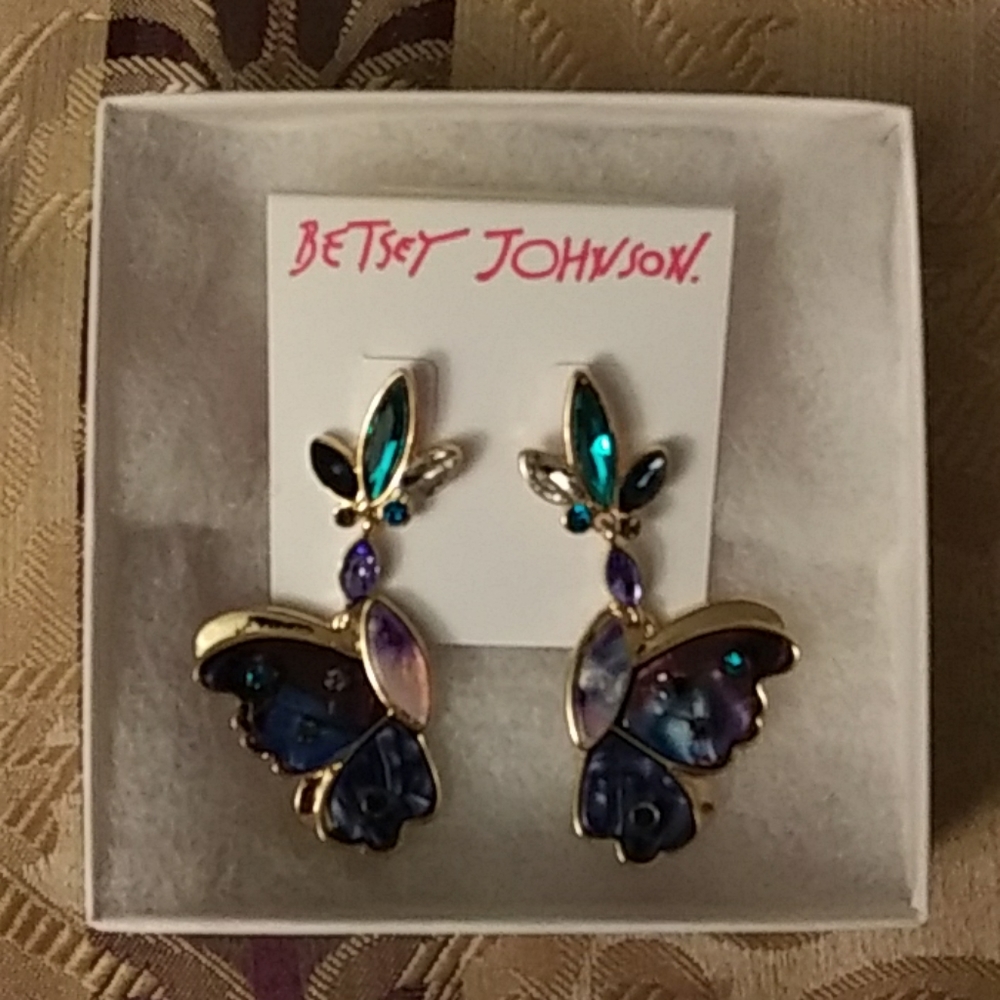 Betsey Johnson butterfly earings